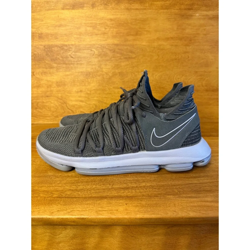 Nike Zoom KD 10 Wolf Grey Basketball Shoes Mens 10.5 Sneaker athletic shoe